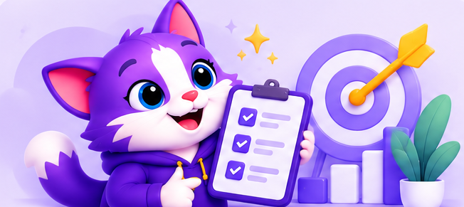 Personalised action plan with checkboxes